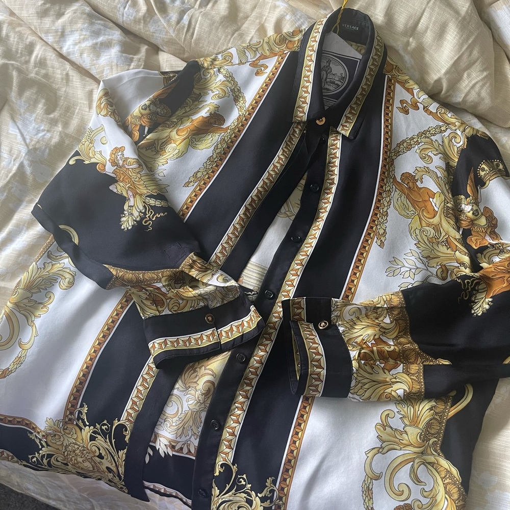 Versace Silk Button Up shirt AUTHENTIC